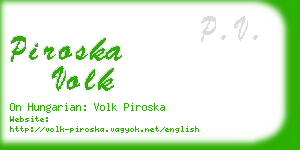 piroska volk business card